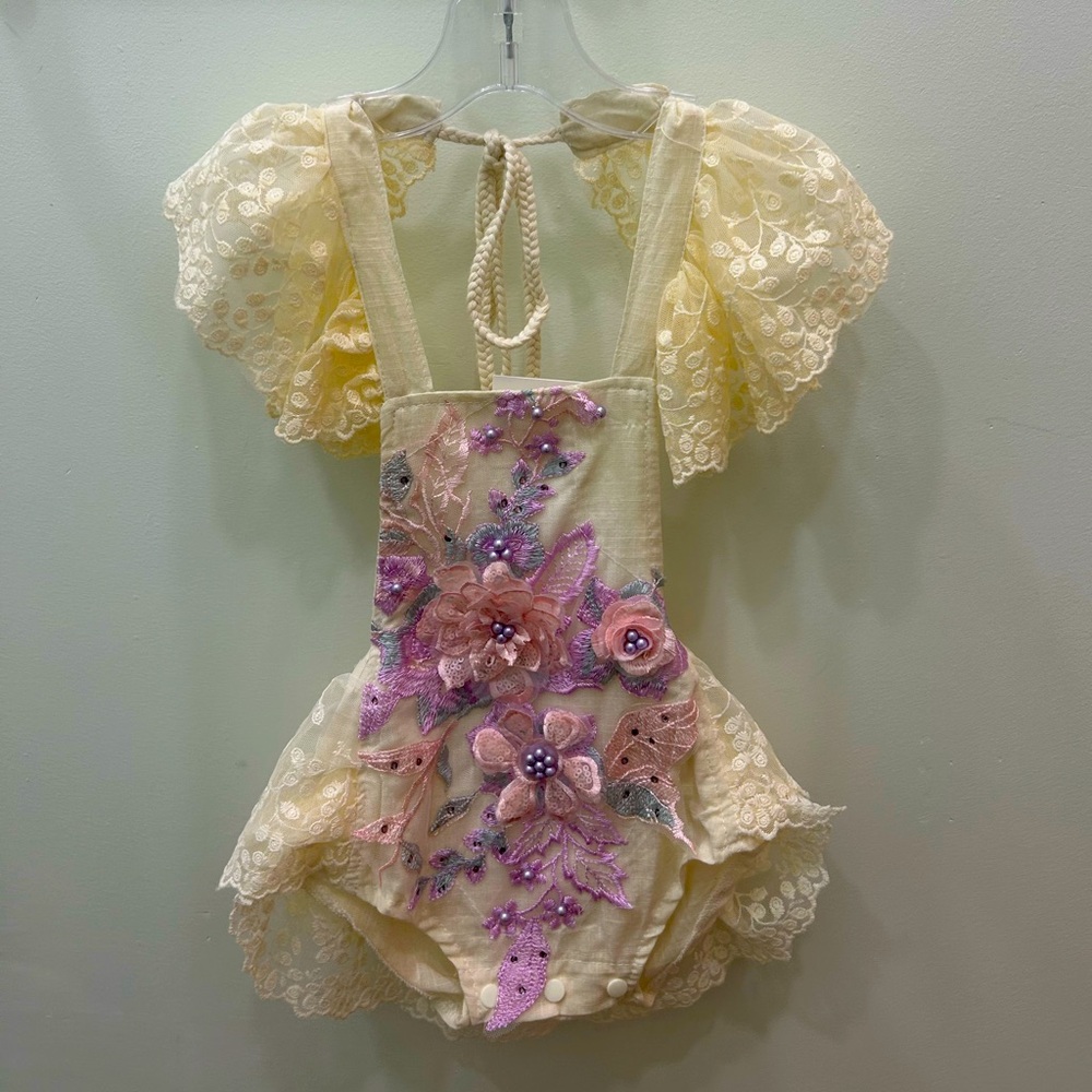 Purple laced baby dress